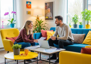 conversazione finanziaria soggiorno accogliente