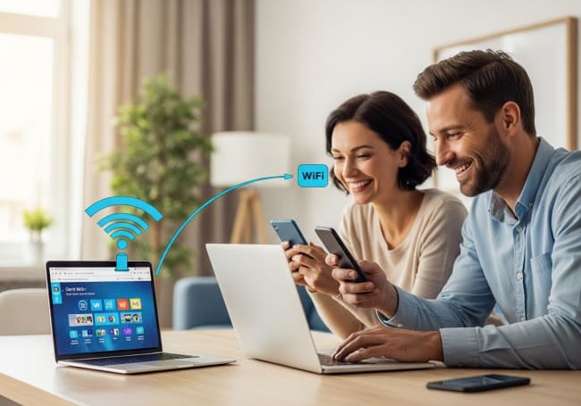 ambiente domestico moderno con tecnologia