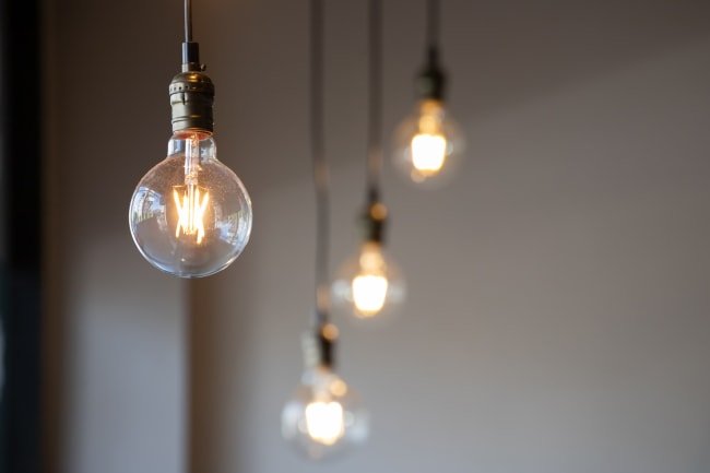 Lampadine accese Lampadine accese