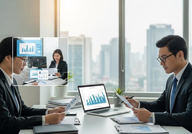 ambiente corporate moderno finanza crescita