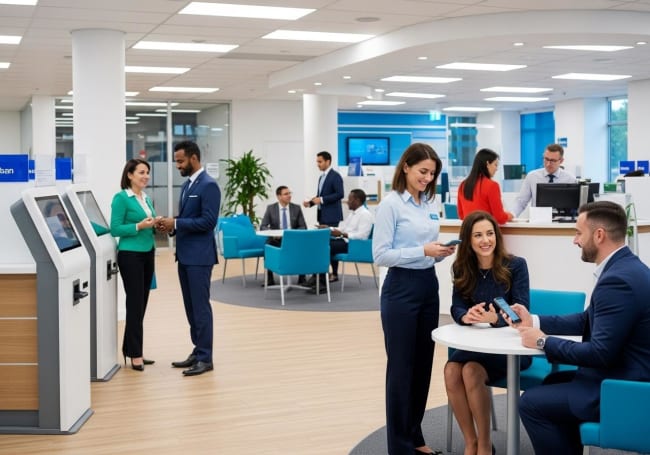 banca moderna luminosa