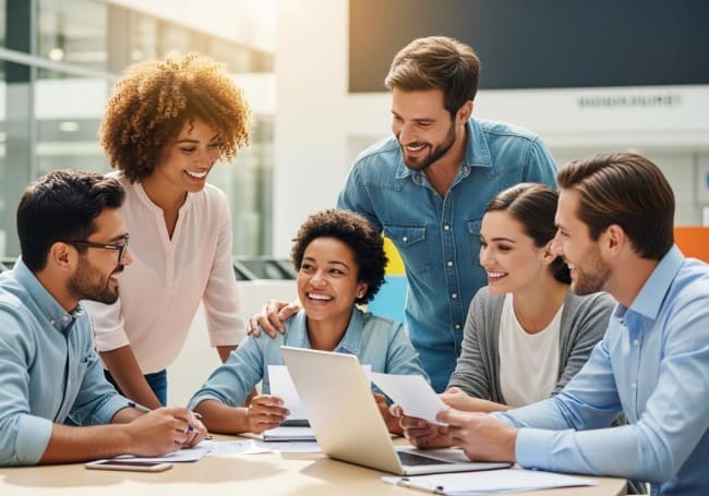discussione finanziaria positiva e collaborativa