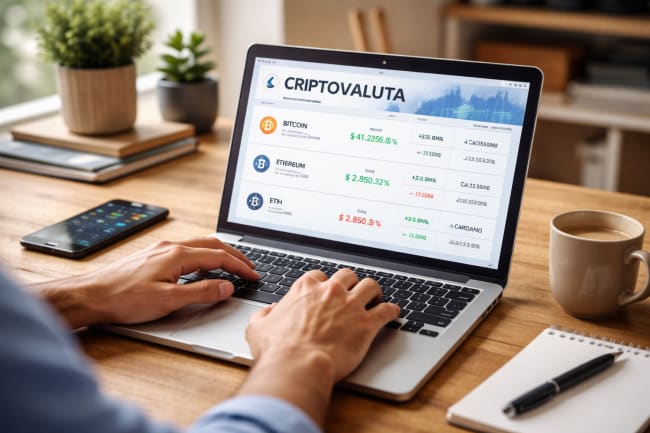 persona controlla criptovalute al pc persona controlla criptovalute al pc