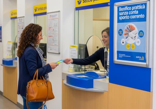 ufficio postale moderno transazione vivace