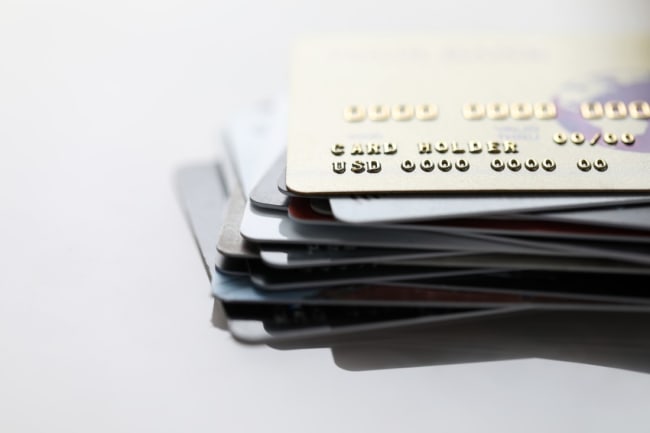 carte di credito impilate carte di credito impilate