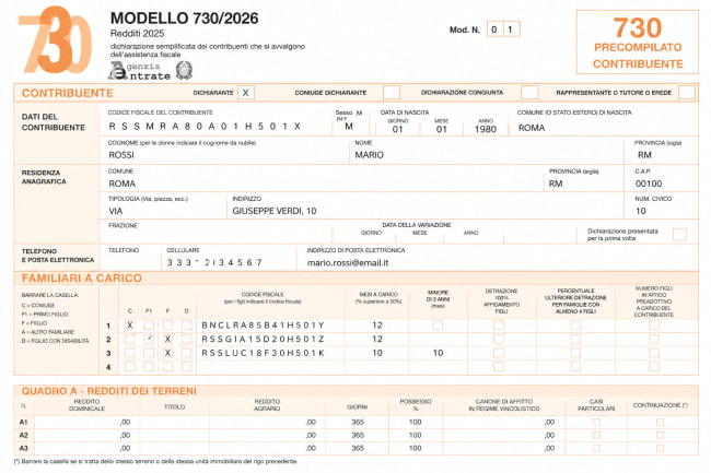 fac simile 730 fac simile 730