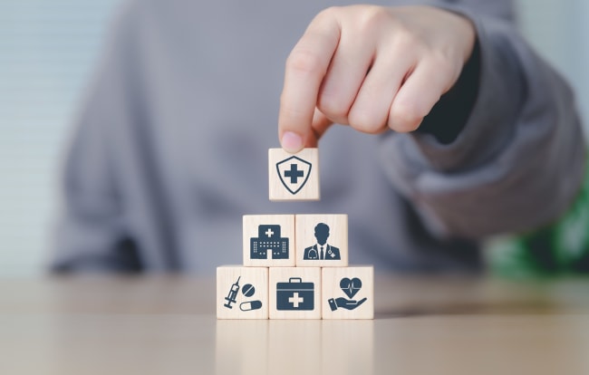 Icone che rappresentano protezioni assicurative Icone che rappresentano protezioni assicurative