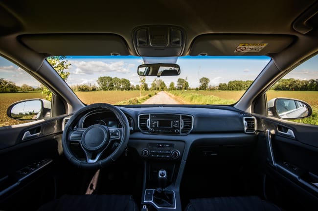 interno dell'auto