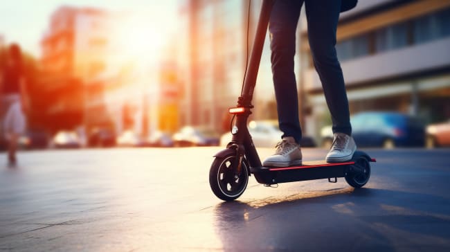 ragazz su monopattino elettrico