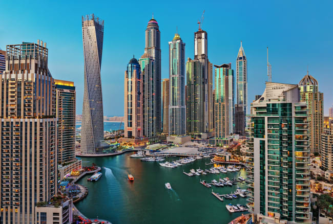 dubai vista dall'alto