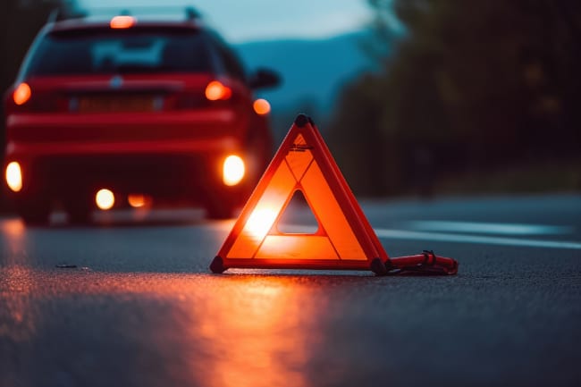 triangolo di emergenza su strada triangolo di emergenza su strada