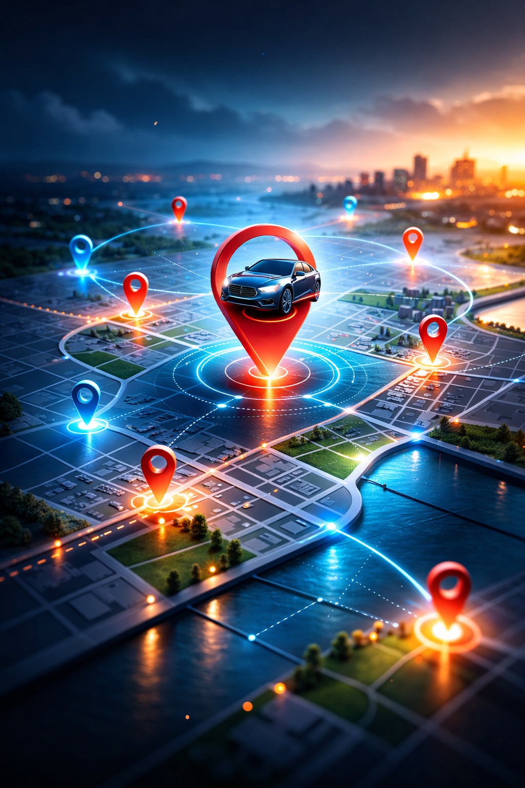 Interactive Map with Vehicle Pins