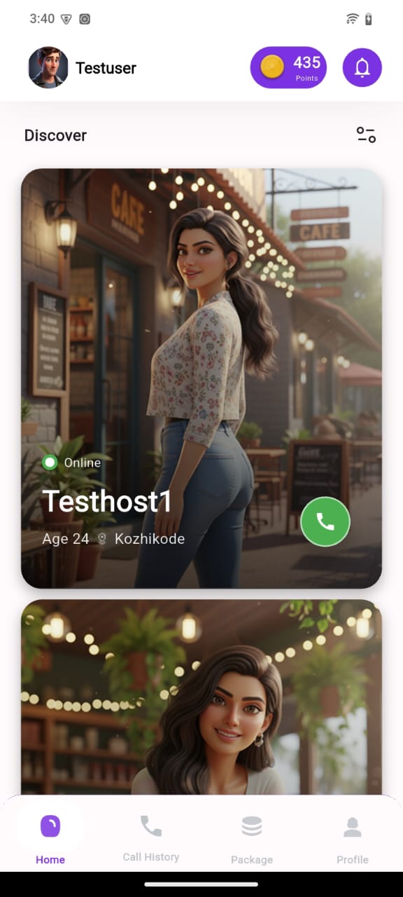 Host Dashboard Screenshot