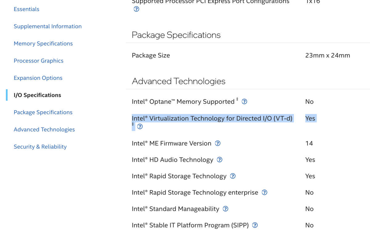 H410チップセットはIntel VT-dに対応している