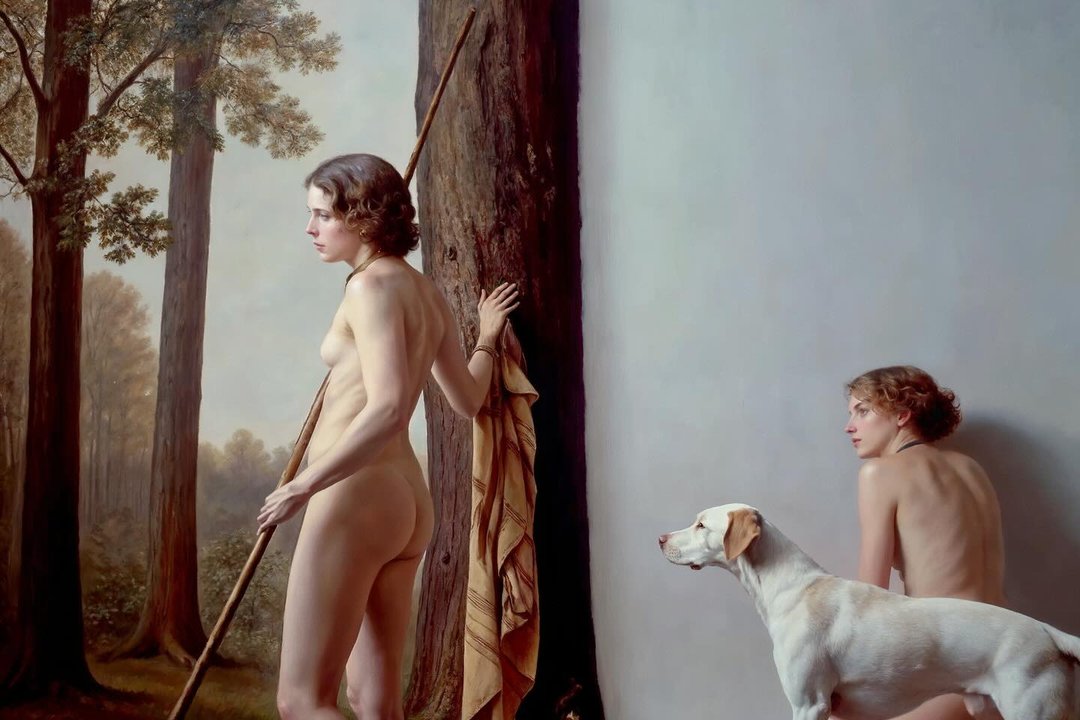 Nymphs hunting
Inspired by Julius leBlanc Stewart - 1898