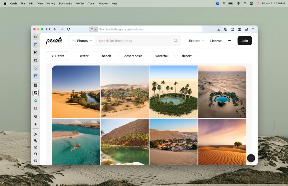 Serene illustration representing focused Oasis browsing