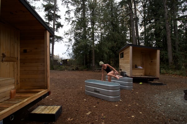 Secret Sauna Company build at partner location