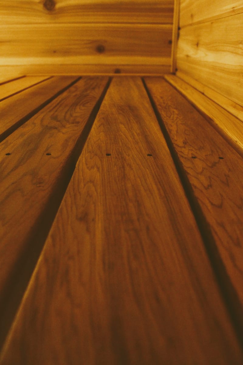 Cedar and Thermowood craftsmanship in Finnish sauna construction