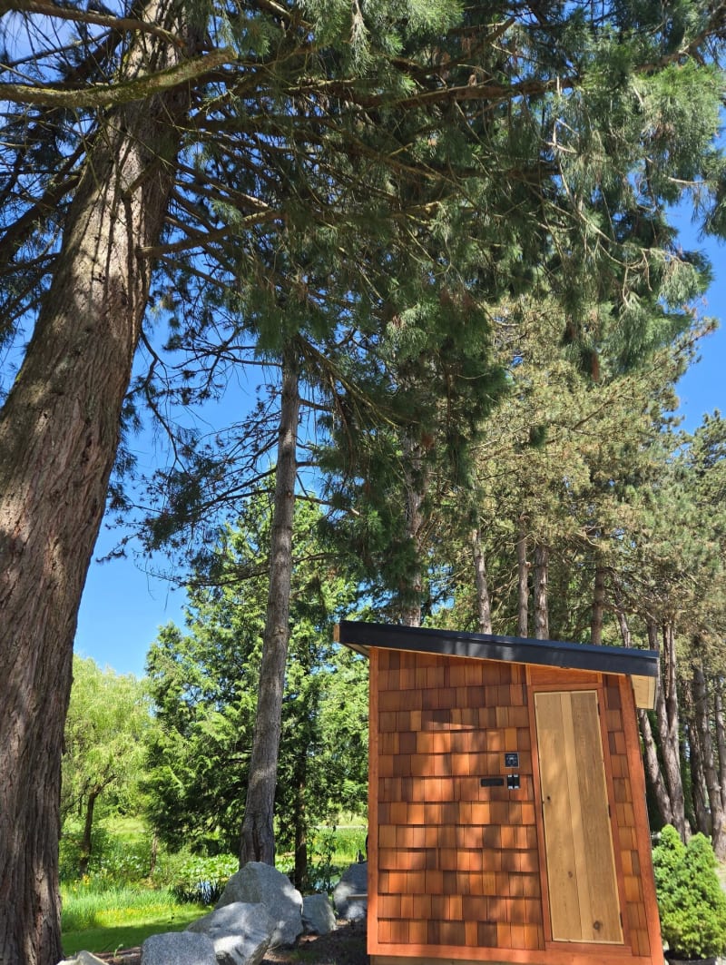 S2 Finnish Sauna - 2-3 person compact outdoor sauna with Western Red Cedar interior