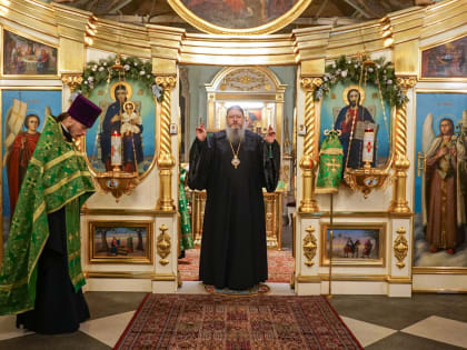 Митрополит Корнилий 14 января совершил всенощное бдение в Ильинском соборе Архангельска