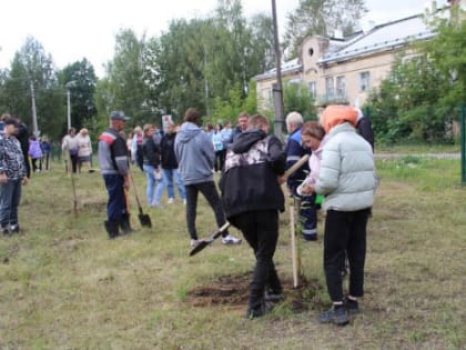 В Котласе завершилась акция «Посади 105 яблонь»