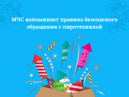 МЧС напоминает правила безопасного обращения с пиротехникой