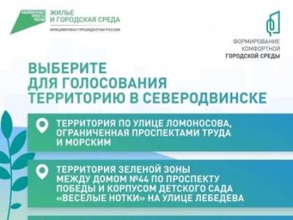 Городская среда: ещё есть время выбрать территорию для благоустройства!