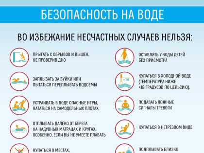 В летний период возрастает количество несчастных случаев на воде.
