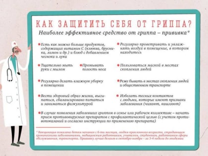 Памятка: грипп и его профилактика