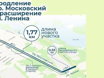 Московский проспект продлят до улицы Ленина в 4-х полосном исполнении