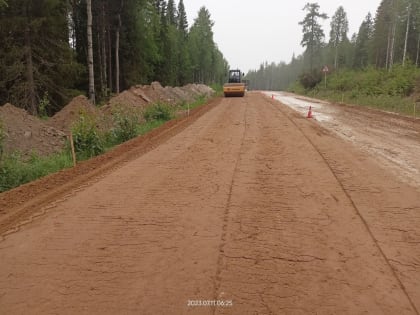 Продолжается ремонт а/д Архангельск – Белогорский – Пинега – Кимжа – Мезень