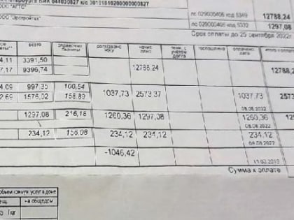 Жителей Сульфата шокировали квитки за горячую воду