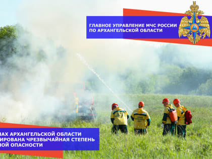 В pайонах Аpхангельской области зафиксирована чрезвычайная степень пожарной опасности