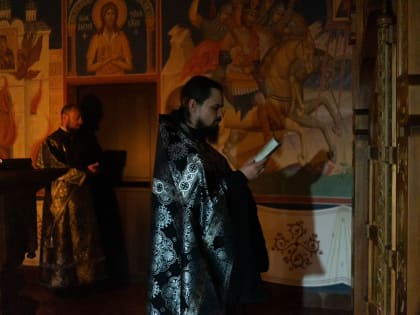 В четверг первой седмицы Великого поста митрополит Корнилий молился за уставным богослужением