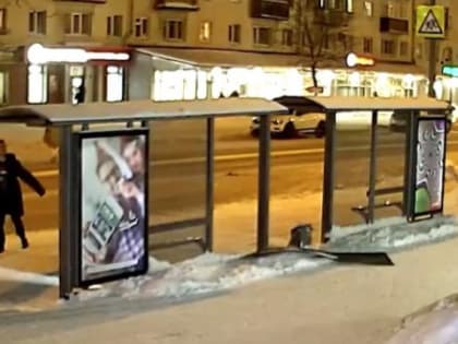 В Архангельске полиция поймала вандала, устроившего погром на автобусной остановке