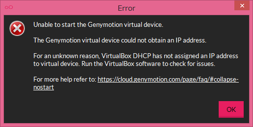 Virtualboxを使用したandroidエミュレータ Genymotion を導入