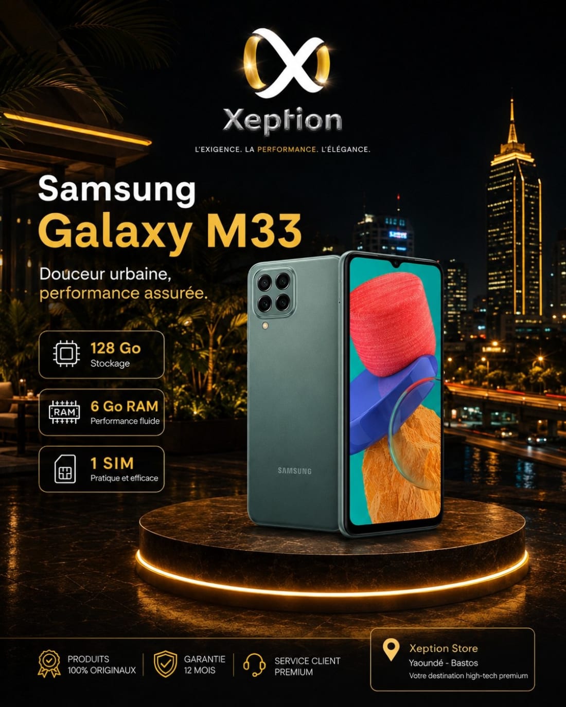 Samsung Galaxy M33 128 Go 6 GB RAM — Xeption Cameroun
