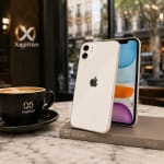 Iphone 11 Seconde main - 6,1'' -Blanc - 128Go/ 4Go RAM - 12MP/12MP - 2 SIM - 3110 mAh - 03 Mois de garantie vue 3