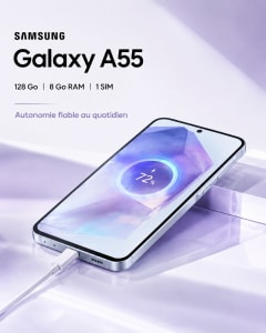 Samsung Galaxy A55 128 Go 8 GB RAM Scellé 1SIM (Korea)