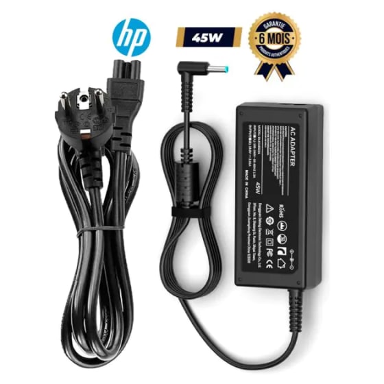 Chargeur Ordinateur Portable HP - Adaptateur Secteur - Puissance 45W Cameroun