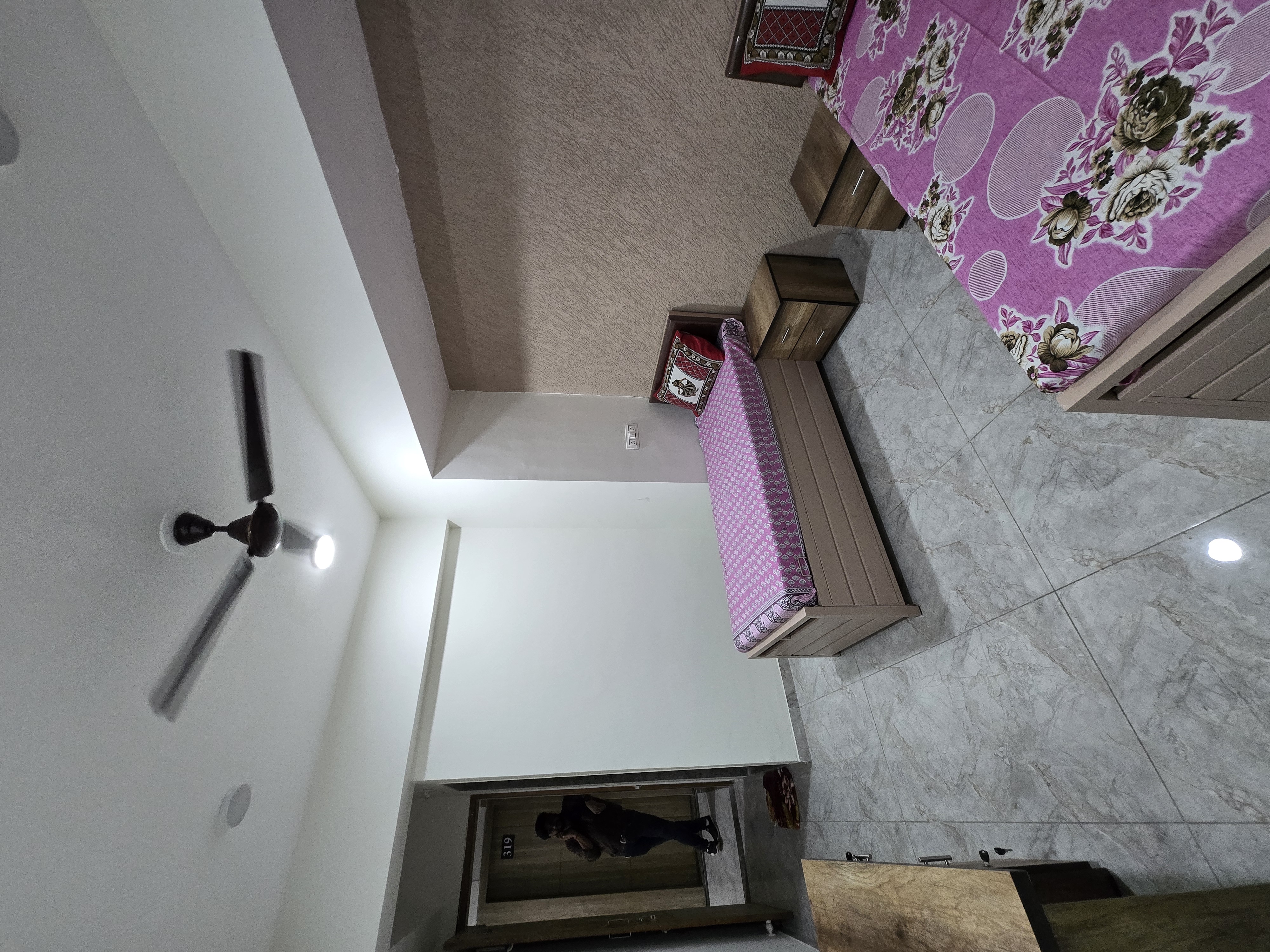 Double sharing A.C. room at Mansarovar Girls PG near GLS University, Ahmedabad
