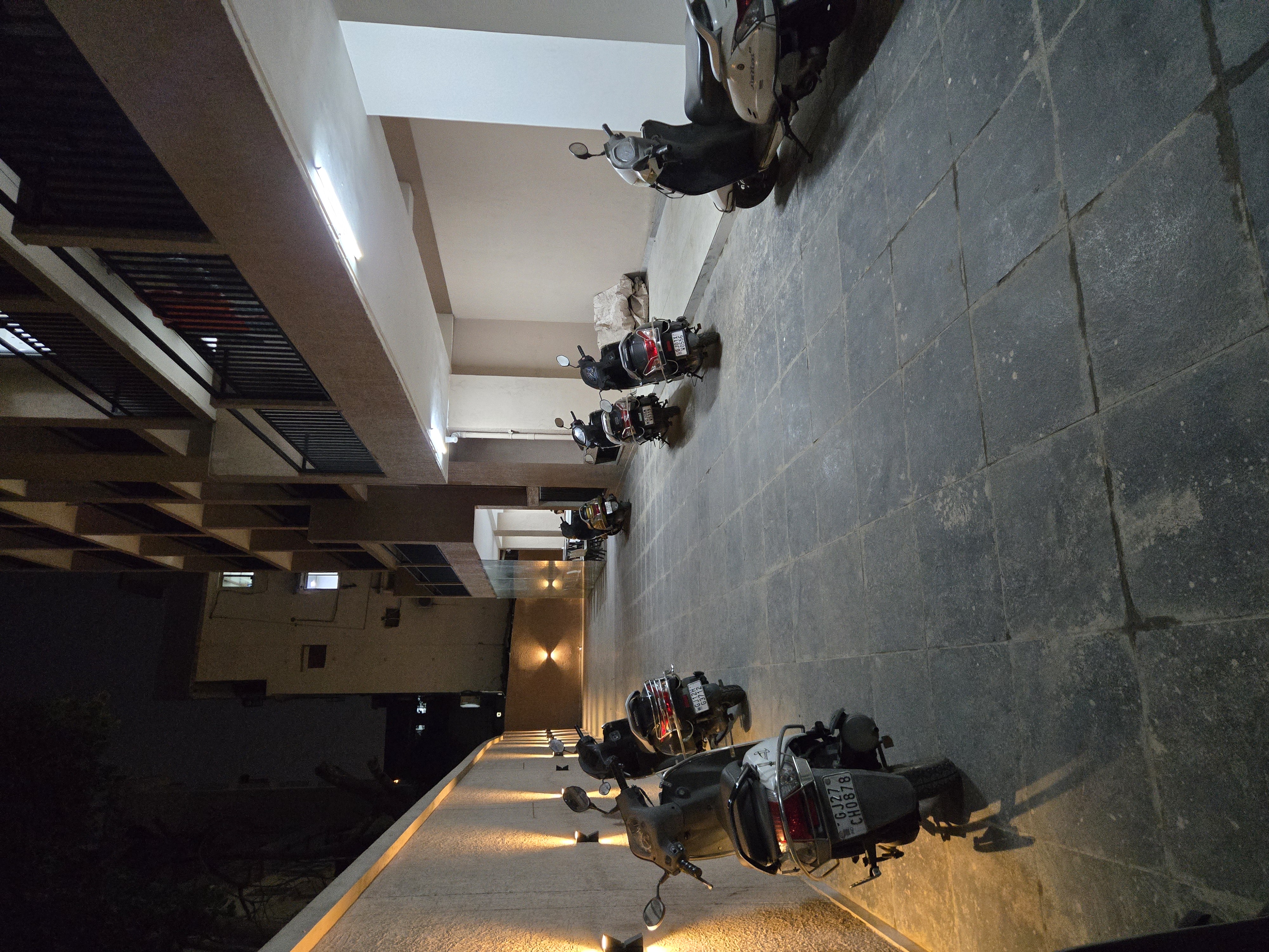 Parking facility at Mansarovar Girls PG on C.G. Road, Navrangpura, Ahmedabad