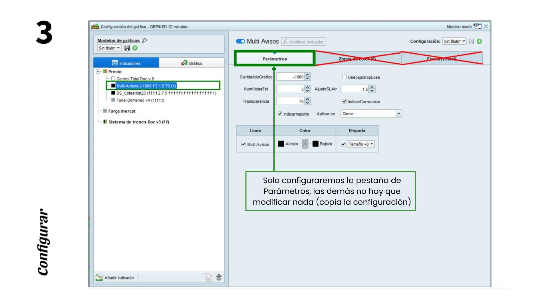 Paso 3 configuración