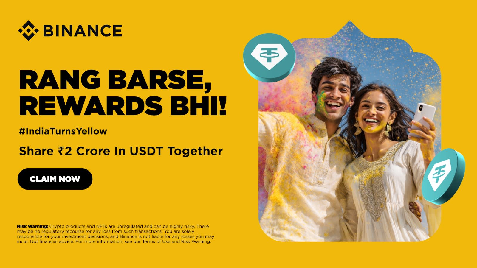 Binance Launches INR 2 Crore Holi Community Campaign for Verified Indian Users