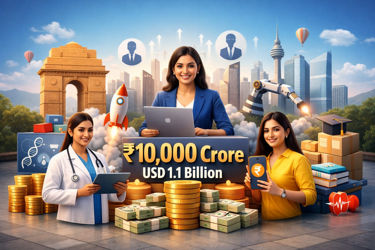 India's Women-Led Tech Startups Secure ₹10,000 Crore ($1.1 Billion) Funding