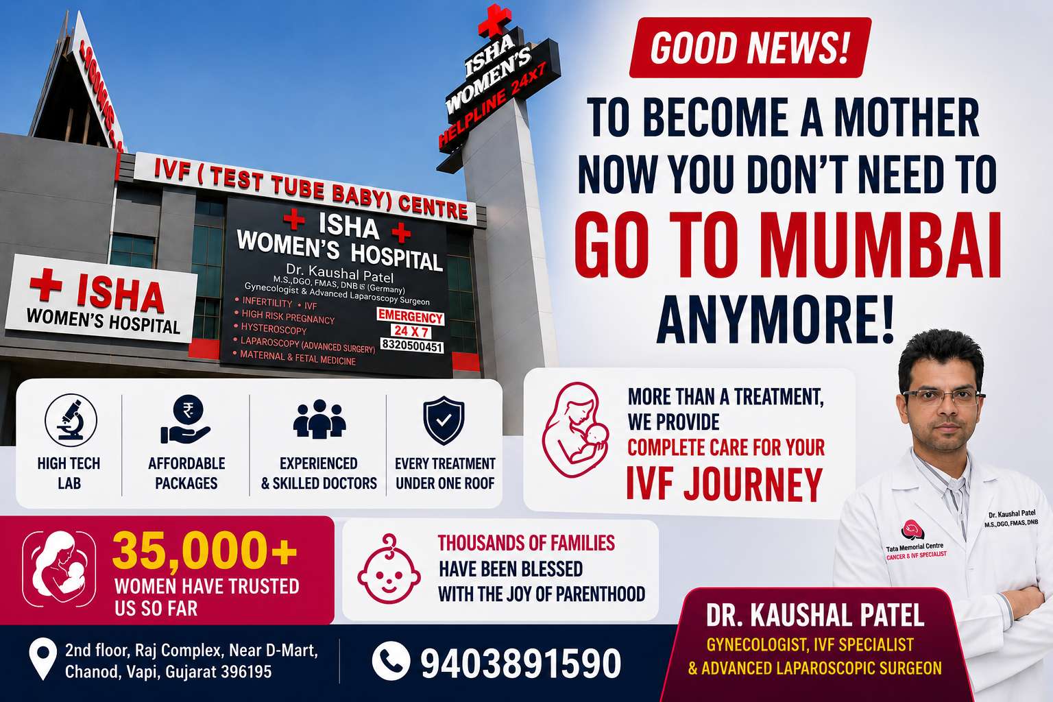 ISHA Women’s Hospital is Transforming IVF & Women’s Healthcare in Vapi