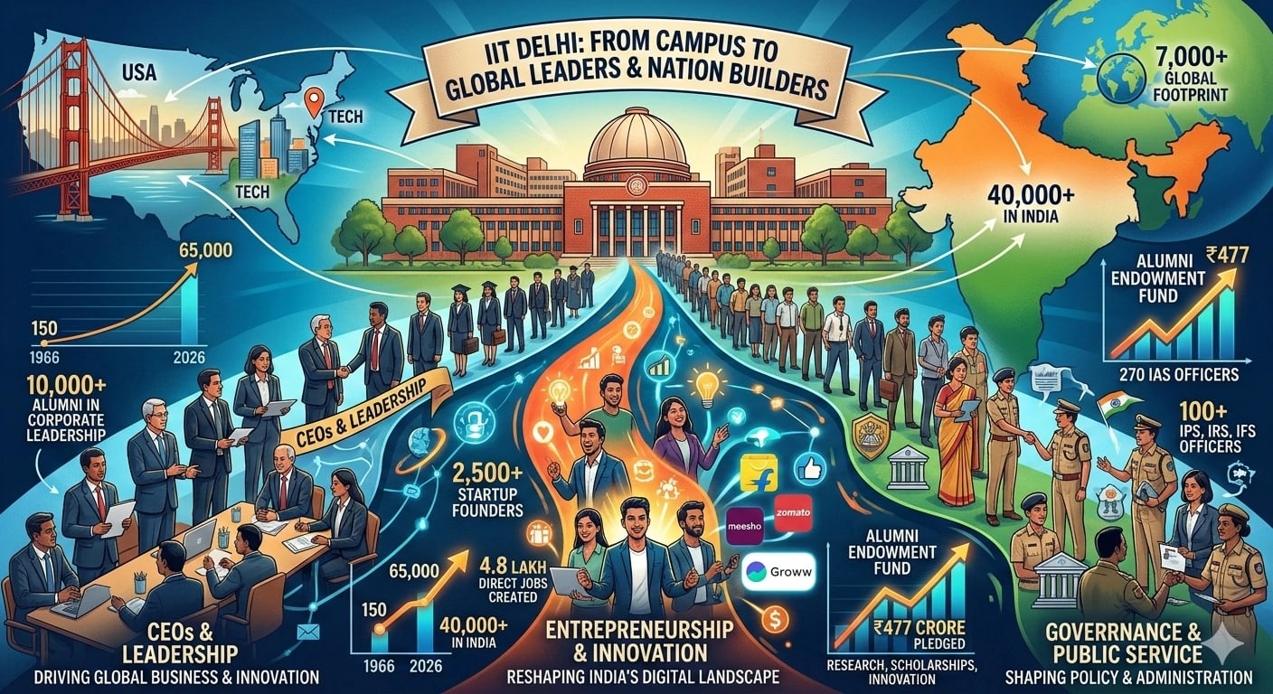 From Campus to CEOs & IAS: The Untold Power of IIT Delhi’s 65,000 Alumni