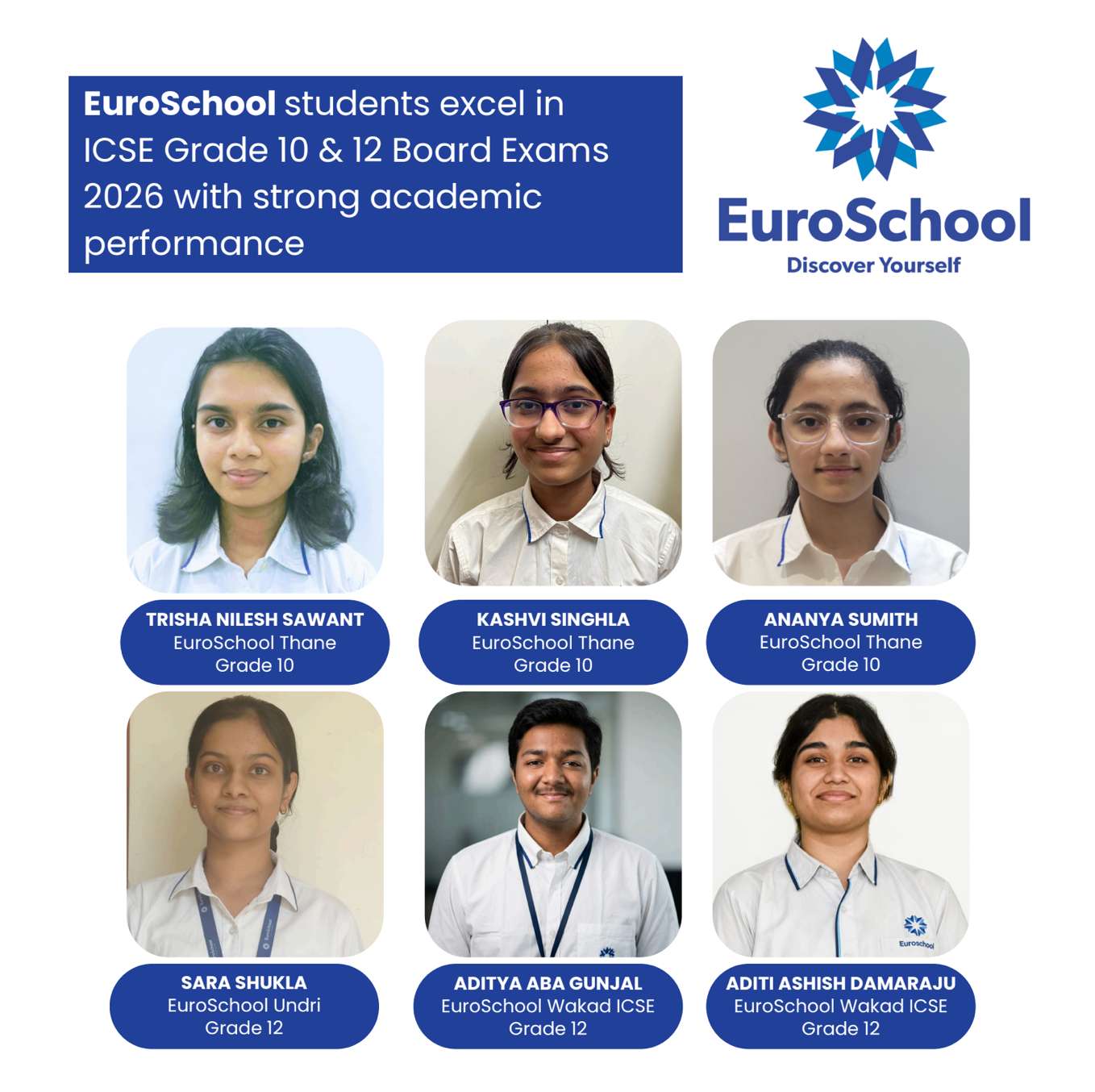 EuroSchool Students Excel in ICSE Grade 10 & Grade 12 Board Examinations 2026 with Strong Academic Performance