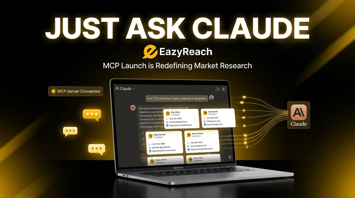 Eazyreach Launched MCP, which is changing the way how we can use Claude for market research