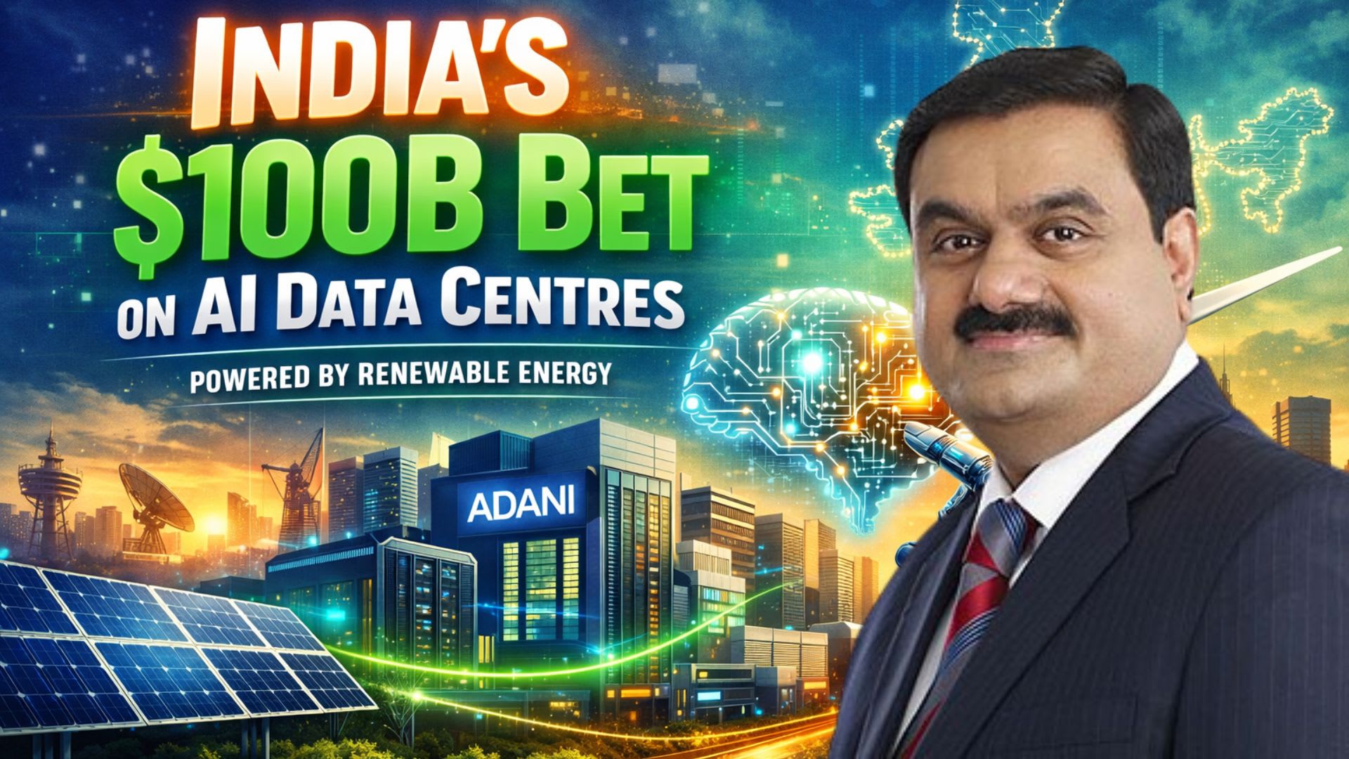 Adani Group Announces $100 Billion Investment in Renewable-Powered AI Data Centers, Targets $250 Billion Intelligence Ecosystem by 2035